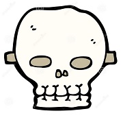 çocuklar için hazır kağıttan Korkunç Surat maskesi şablonu